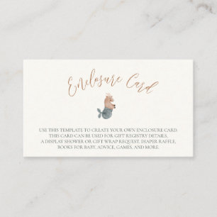 Capricorn Zodiac Sign Baby Shower Enclosure Card