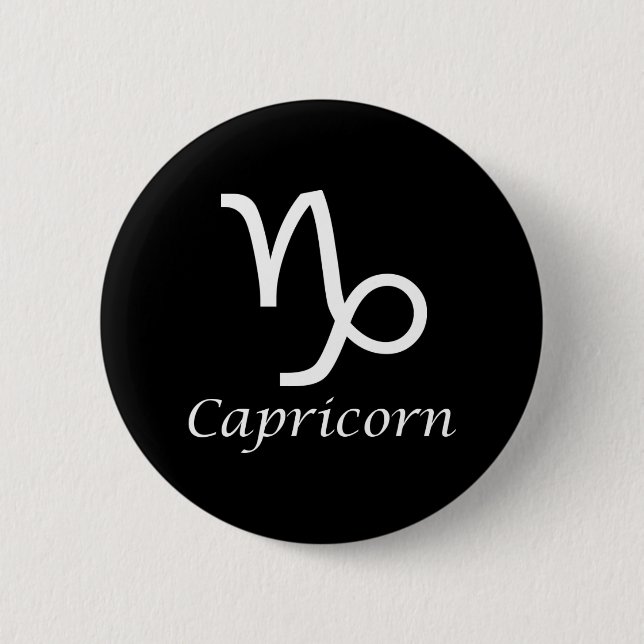 ‘Capricorn’ Zodiac Sign Button (Front)