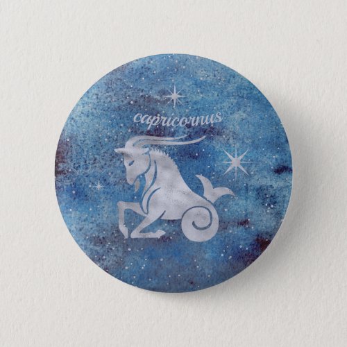 Capricorn Zodiac Sign Button