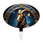 Capricorn zodiac sign cake topper