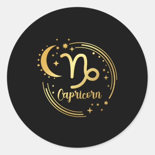 Capricorn Zodiac Sign Capricorn Capricorn Astrolog Classic Round Sticker