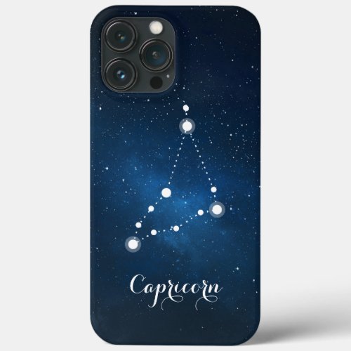 Capricorn Zodiac Sign Constellation iPhone 13 Pro Max Case