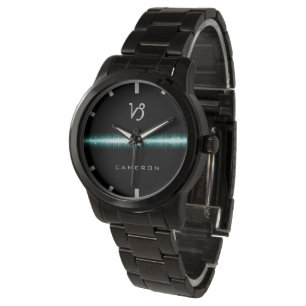 Capricorn Zodiac Sign Cool Light Line Custom Name Watch