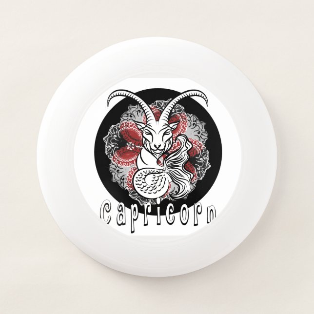 capricorn zodiac sign design by chennai Indipup Wham-O Frisbee (Front)