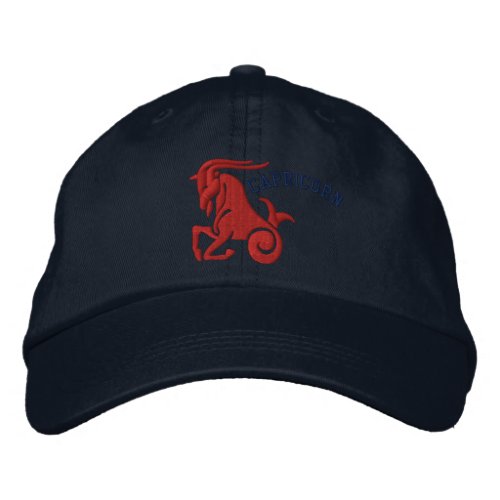 Capricorn Zodiac Sign Embroidery Dec 22 _ Jan 19 Embroidered Baseball Cap