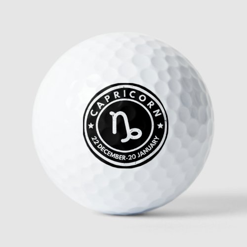 Capricorn Zodiac Sign  Golf Balls