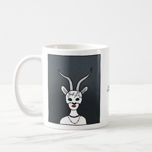 Capricorn Zodiac Sign Goth Goat Custom Name   Coffee Mug