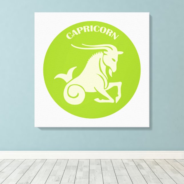 Capricorn, Zodiac Sign, Horoscope, Astrology Canvas Print (Insitu(Wood Floor))