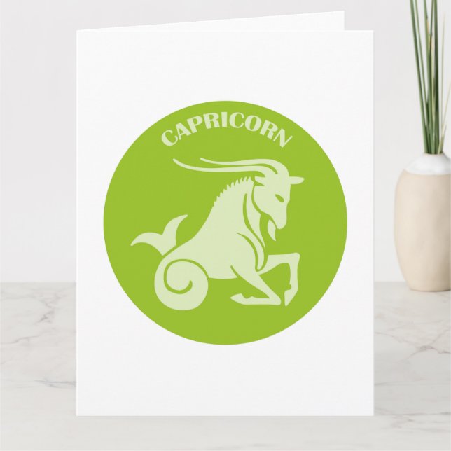 Capricorn, Zodiac Sign, Horoscope, Astrology Card (Front)