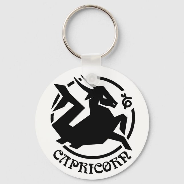 Capricorn Zodiac Sign Keychain (Front)
