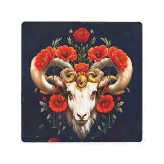 Capricorn Zodiac Sign Metal Art