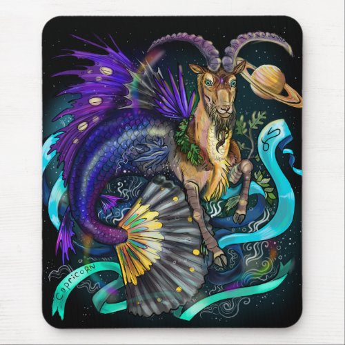 Capricorn Zodiac Sign Mouse Pad