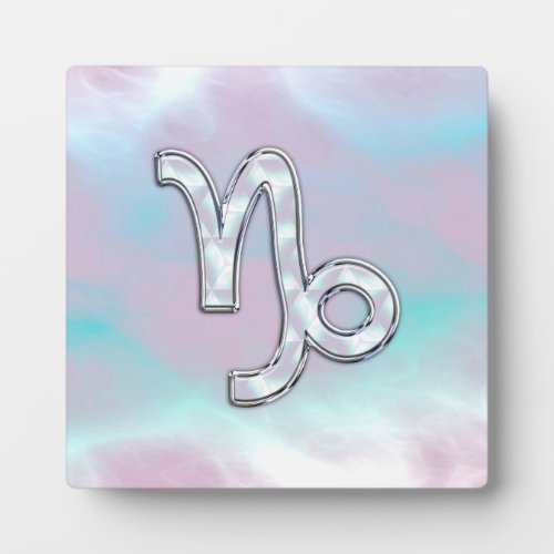 Capricorn Zodiac Sign on Mother of Pearl Style Plaque