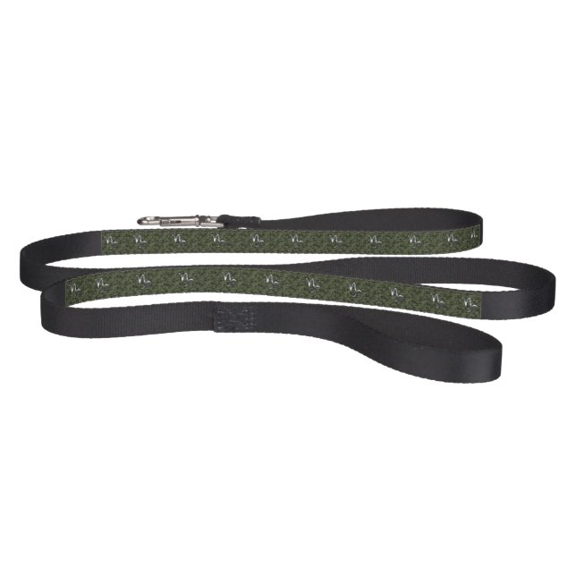 Capricorn Zodiac Sign on Woodland Digital Camo Pet Leash (Full)