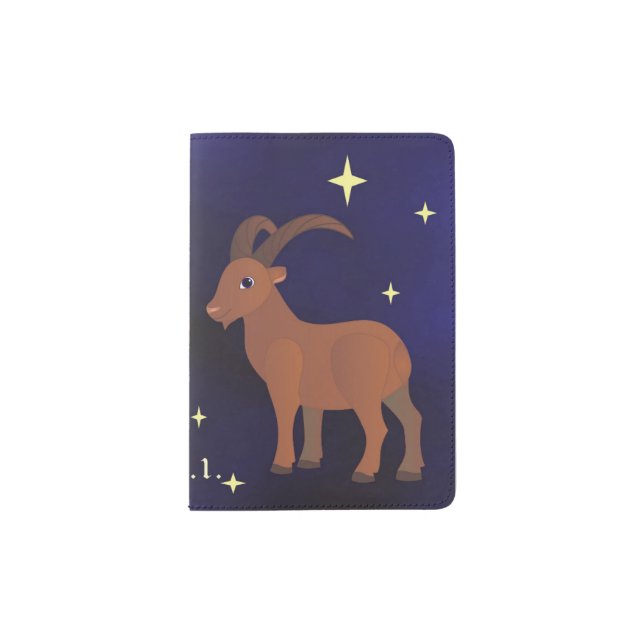 Capricorn zodiac sign Passport Holder (Front)