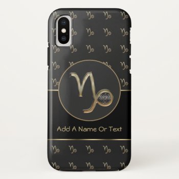 Capricorn Zodiac Sign Personalized Iphone X Case by EarthMagickGifts at Zazzle