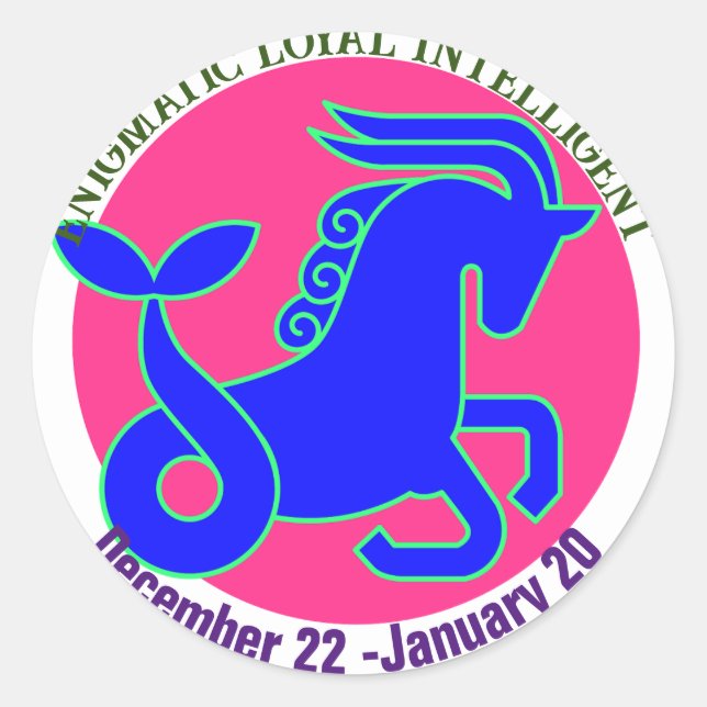 Capricorn Zodiac sign Personalized Sticker (Front)