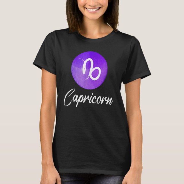 Capricorn Zodiac Sign T-Shirt (Front)
