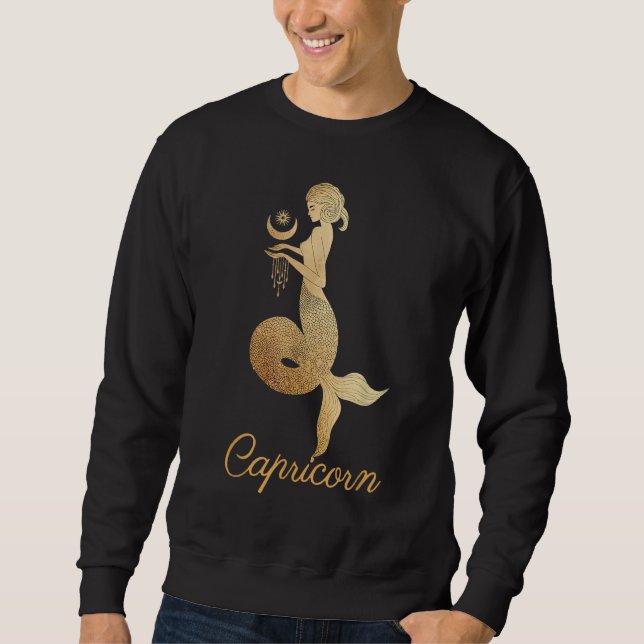 Capricorn Zodiac Sign Tarot Card Astrology Horosco Sweatshirt (Front)