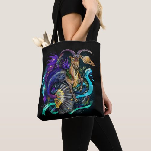 Capricorn zodiac sign tote bag