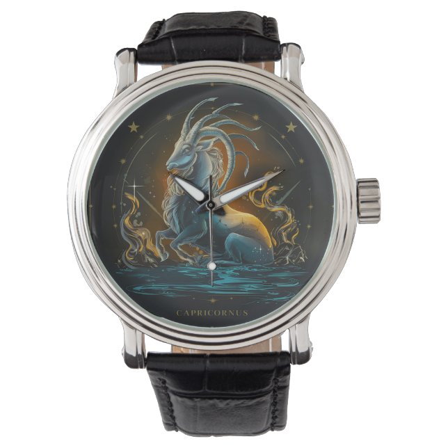 Capricorn Zodiac Sign Watch (Front)
