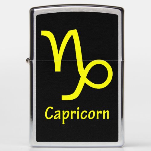 Capricorn zodiac sign zippo lighter