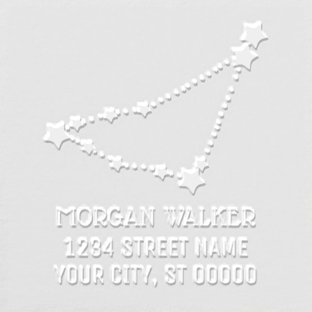 Capricorn Zodiac Star Constellation Name Address Embosser (Design)