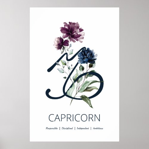 Capricorn Zodiac Star Sign Art Print
