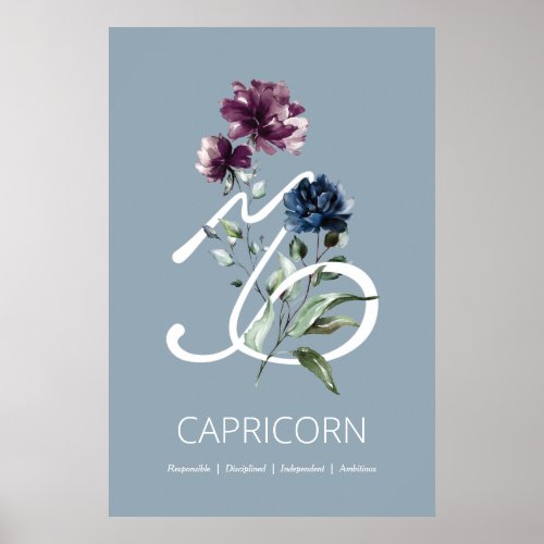 Capricorn Zodiac Star Sign Art Print