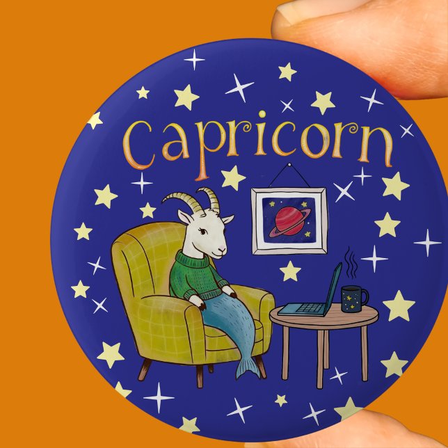 Capricorn Zodiac Star sign  Button (Creator Uploaded)