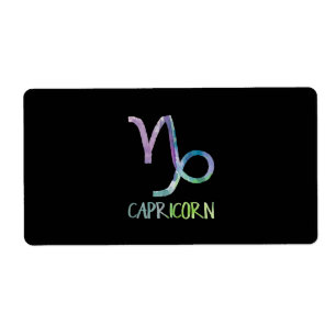 Capricorn Zodiac Symbol Astrology Sea Goat Gift Label