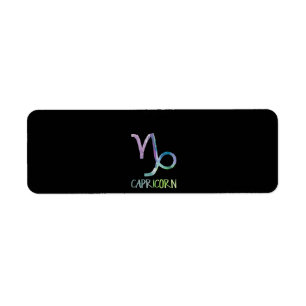 Capricorn Zodiac Symbol Astrology Sea Goat Gift Label