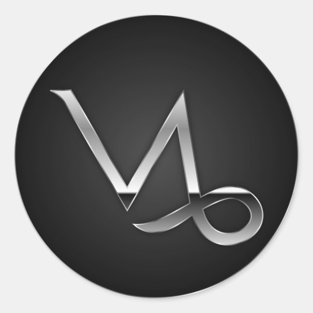 Capricorn - Zodiac Symbol Classic Round Sticker (Front)