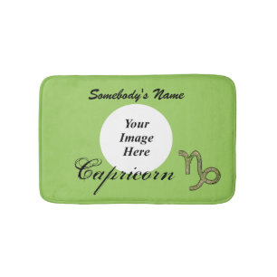 Capricorn Zodiac Symbol Element by K Yoncich Bathroom Mat