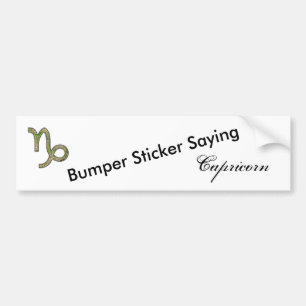 Capricorn Zodiac Symbol Element by K Yoncich Bumper Sticker