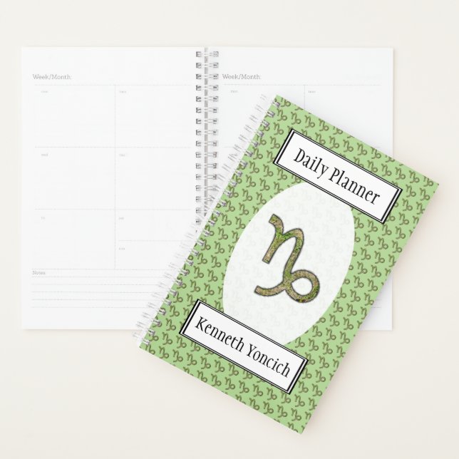 Capricorn Zodiac Symbol Element by K Yoncich Planner (Display)