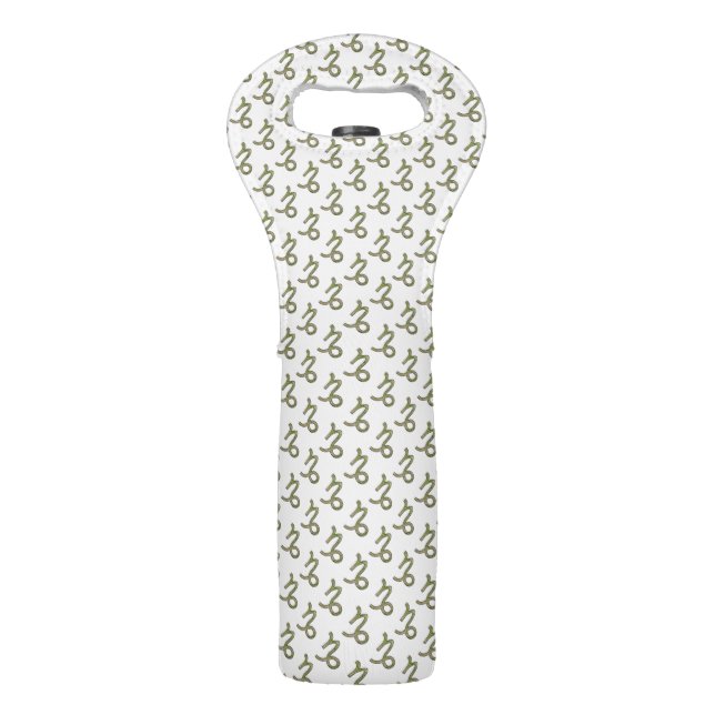 Capricorn Zodiac Symbol Element by K Yoncich Wine Bag (Front)