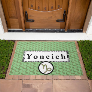 Capricorn Zodiac Symbol Element by Kenneth Yoncich Doormat