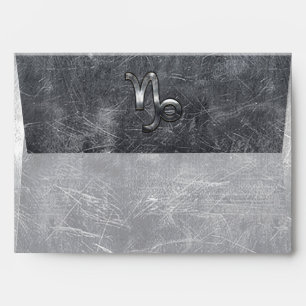 Capricorn Zodiac Symbol Grunge Distressed Style Envelope