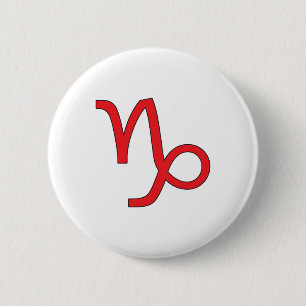 Capricorn, Zodiac symbol, horoscope Pinback Button