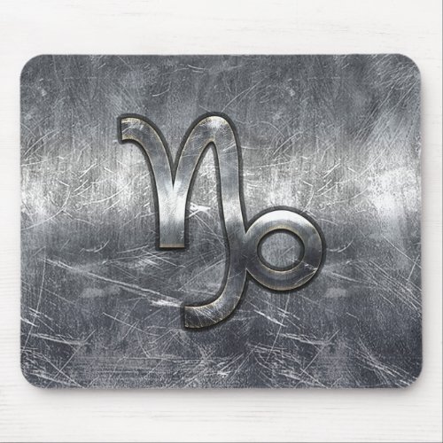 Capricorn Zodiac Symbol Industrial Style Mouse Pad