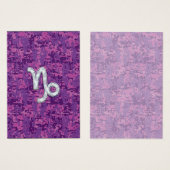 Capricorn Zodiac Symbol on Fuchsia Digital Camo (Front & Back)
