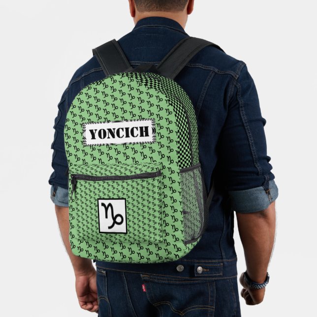 Capricorn Zodiac Symbol Standard by K Yoncich Printed Backpack (Insitu (Model))