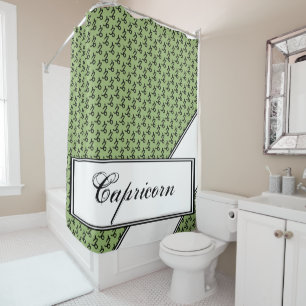 Capricorn Zodiac Symbol Standard by K Yoncich Shower Curtain
