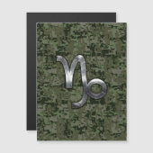 Capricorn Zodiac Symbol Woodland Camouflage (Front/Back)
