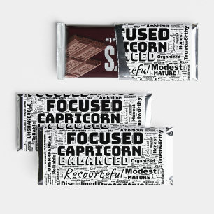 Capricorn Zodiac Word Cloud Inspiration Hershey Bar Favors