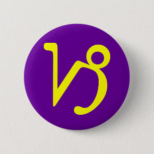CAPRICORN, ZODIACAL SIGN PINBACK BUTTON