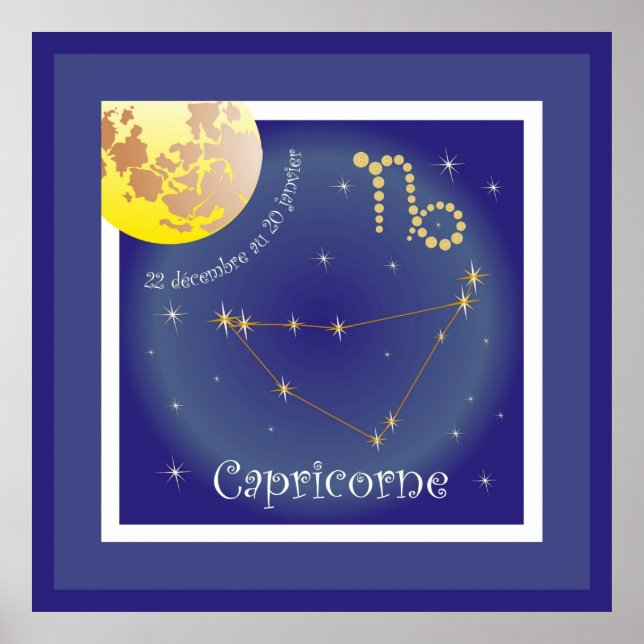 Capricorne 22 décembre au 20 janvier Poster (Front)