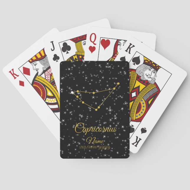 Capricornus Constellation Poker Cards (Back)