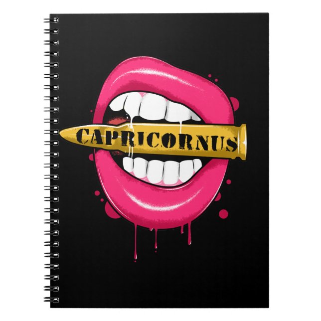Capricornus Zodiac Sign Birthday December January Notebook (Front)